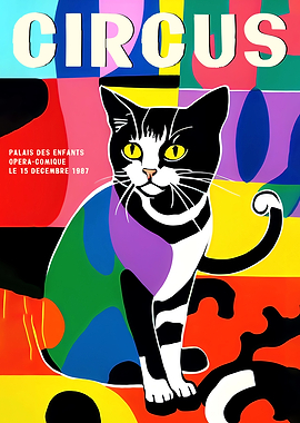 Colorful Circus Cat