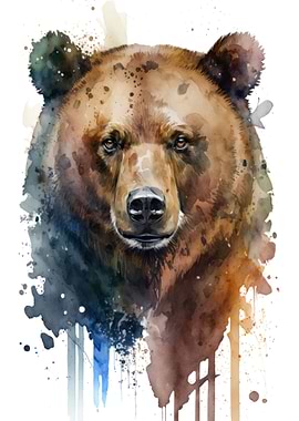 Bear in watercolor