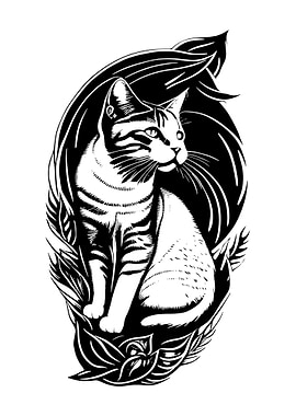 Kitsune Cat Tattoo