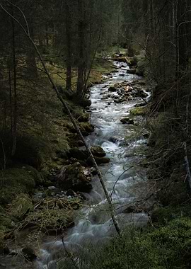 Flowing down the mountain