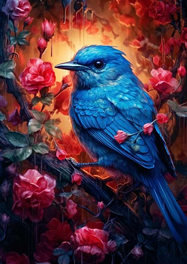 Blue Bird Red Rose