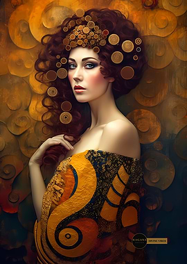 Divine Woman Klimt Style