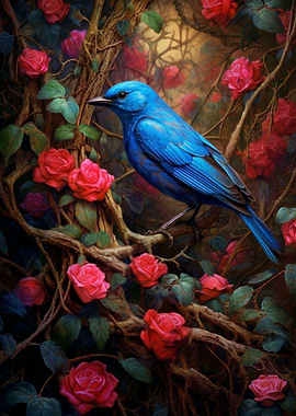 Blue Bird Red Rose