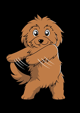 Goldendoodle Flossing