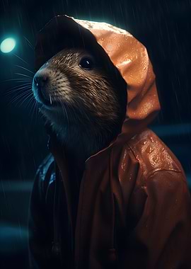 Beaver in a Raincoat