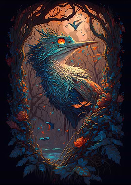 Ostrich Bird Playful