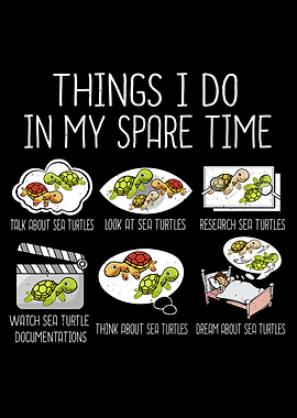 Funny Sea Turtle Gift Men