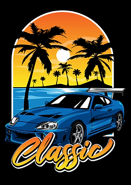 Classic Car in Retro Style