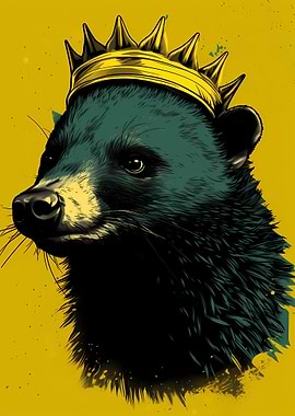 Honey Badger With Crown