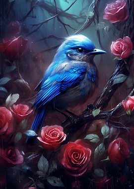 Blue Bird Red Rose