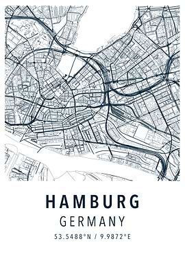 hamburg simple map