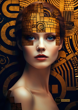 Wonder Woman Klimt Style