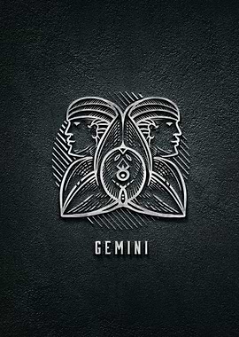 3d Gemini Zodiac Symbol