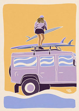 Surf boards on truck