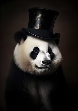 Panda with top Hat
