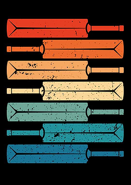 Colorful cricket bat