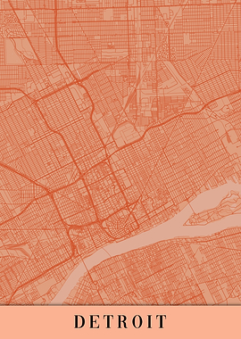 Detroit Orange Map
