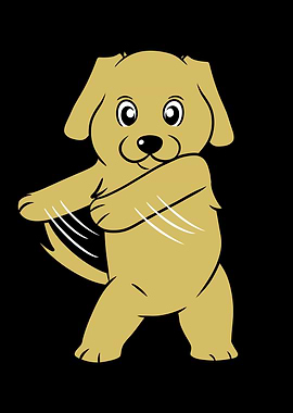 Golden Retriever Flossing