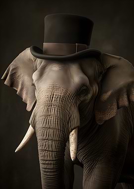 Elephant with top Hat