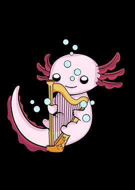 Harp Player Gift Axolotl