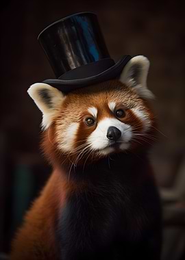 Red Panda with top Hat