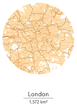 London Orange round map