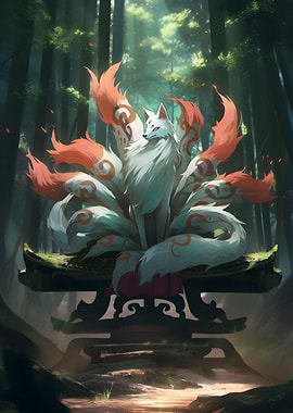 Japanese Kitsune Zen Fox