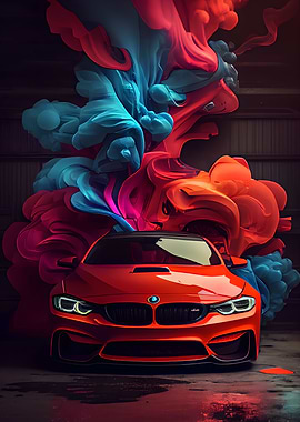 BMW M4 Colorful Smoke
