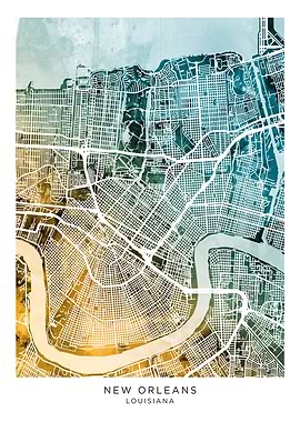 New Orleans Louisiana Map