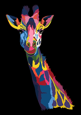 Giraffe head portrait