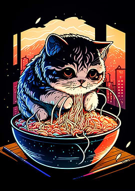 cat ramen japan