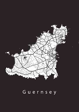Guernsey Island Map