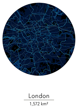 London blue round map