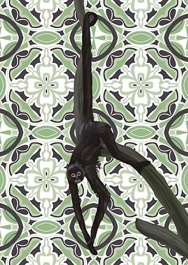 Hanging Spider Monkey