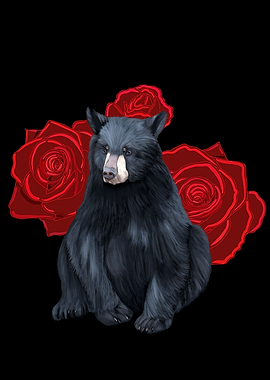 Black Bear Red Roses