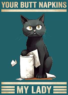 Cat Your Butt Napkins Lady
