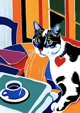 Morning Cat and Coffee