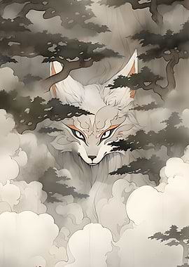 Mystical Forest Kitsune