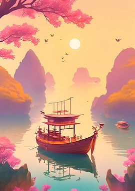 Asian Sunset Serenade