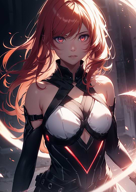 Redhaired anime girl