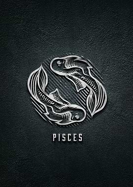 3d Pisces Zodiac Symbol