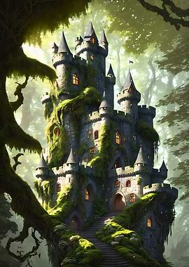Forest fantasy castle