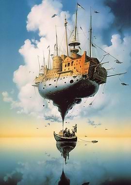 Surreal Celestial Vessel