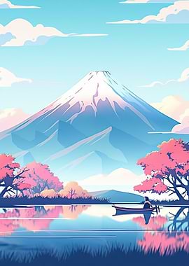 Boating Below the Mountain