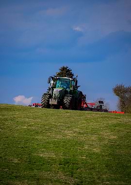 Tractor on a hill