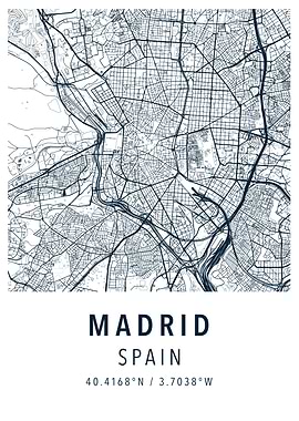 madrid simple map