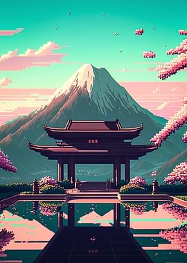 japan cityscape pixel