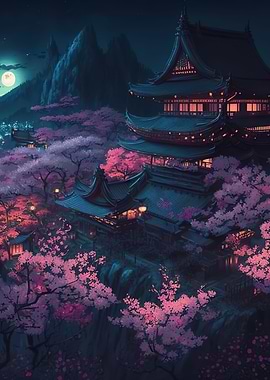 cherry blossom japan art
