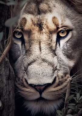 The Wild King Lion Head