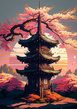 japan cityscape pixel